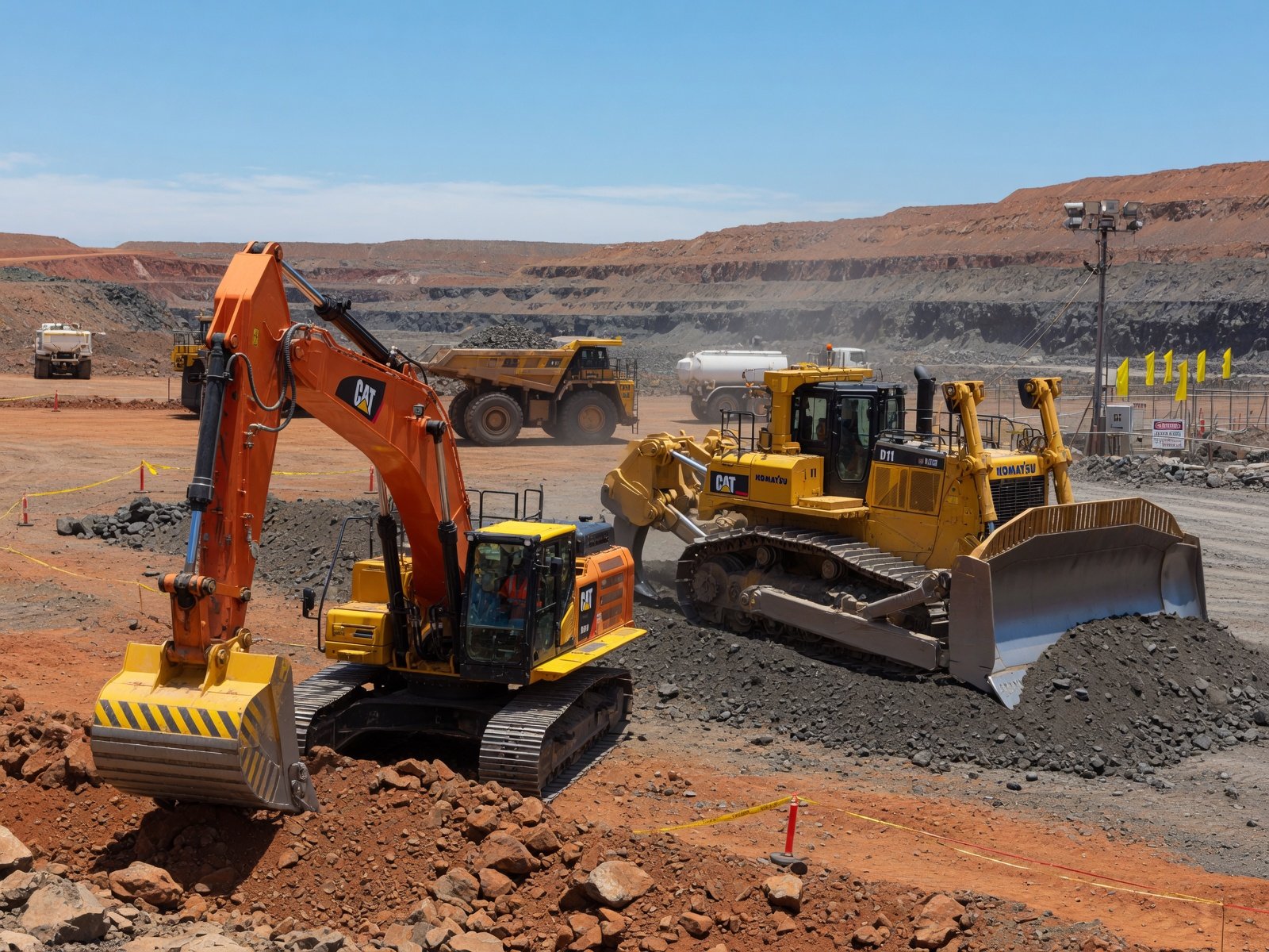 Plant and machinery hire at a mining site